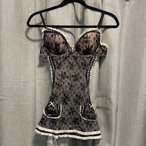 Victoria’s Secret black lace backless lingerie